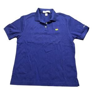 Masters Collection Women's S/S Blue Cotton Golf Shirt Polo Golf Pima‎ Cotton S